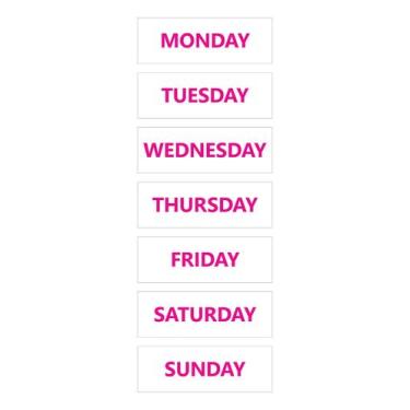 Imagem de Ímãs de Calendário DCM Solutions - Dias da Semana Rosa