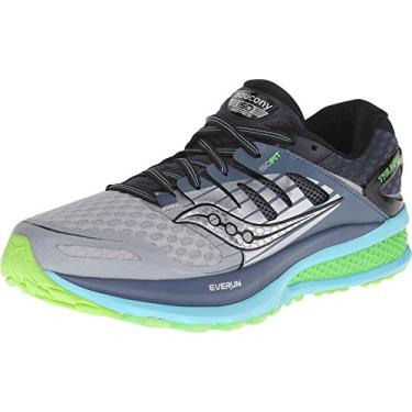 Imagem de Saucony Tênis de corrida feminino Triumph ISO 2, Cinza/Azul/Slime, 7