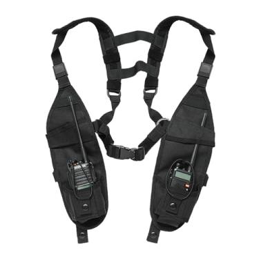 Imagem de ZWEHKD Coldre De Ombro Para Rádio, Suporte De Peito, Colete Universal, Bolsa De Rádio Bidirecional De Náilon, Walkie Talkie, Busca, Resgate, Itens Essenciais Para Polícia, Bombeiro