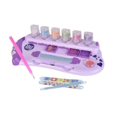 Imagem de rockible Kit de pulseira de diy fingimento finge reproduzir brinquedo manual brinquedo divertido joalheria infantil conjunto de artesanato