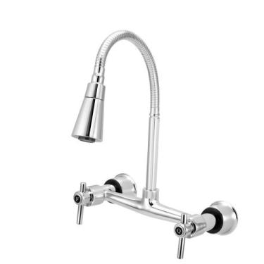 Imagem de Torneira Misturador Cozinha Parede Gourmet Cone Cr. 1/4v - Modelar