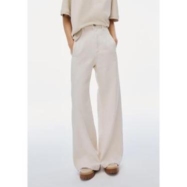 Imagem de Calça Hering Pantalona De Sarja Cintura Alta Feminina-Feminino