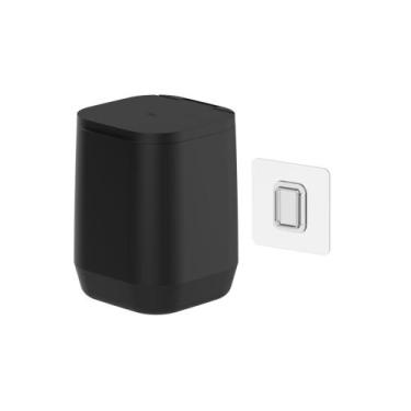Imagem de Lixeira de Piso/Parede Aura Preta 6L - Ou