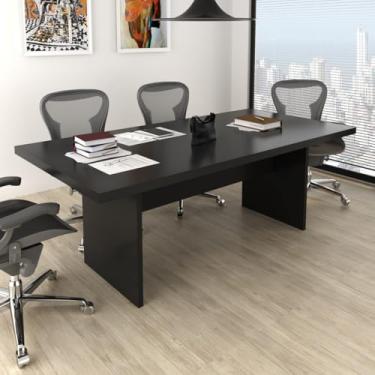 Imagem de Mesa de Escritório para Reunião 200x100cm ME4119 Preto Tecnomobili