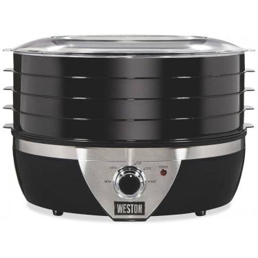 Imagem de Desidratador de Alimentos 4 Bandejas com Controle de Temperatura, 500W, 110v, WESTON BRANDS 75 0640 W, Preto