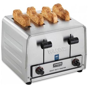 Imagem de Torradeira Elétrica com Capacidade de 4 Fatias, 2200W, Aço Inoxidável, 110v, WARING WCT800, Prateado