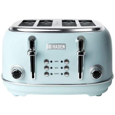 Imagem de Torradeira de 4 Fatias com 6 Níveis de Tostagem, 1500W, Turquesa, turquesa, turquesa, 110v, HADEN 75005, Azul turquesa