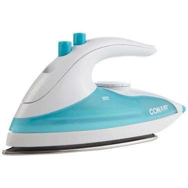 Imagem de Ferro de Passar a Vapor em Aço Inoxidável, 800W 110V, Conair, Branco e Azul