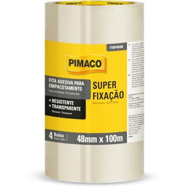 Imagem de Pimaco Fita BOPP TPTE 48MMX100M com 4 rolos - Cód. 970909