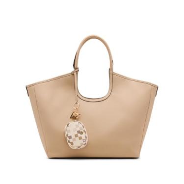 Imagem de Anne Klein Bolsa feminina grande estruturada com bolsa, gergelim, Gergelim, Large