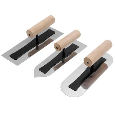 Imagem de Semetall 3 peças de gesso veneziano de aço inoxidável, conjunto de espátula de acabamento japonês, ferramentas manuais de pintura artística - 23 cm de comprimento