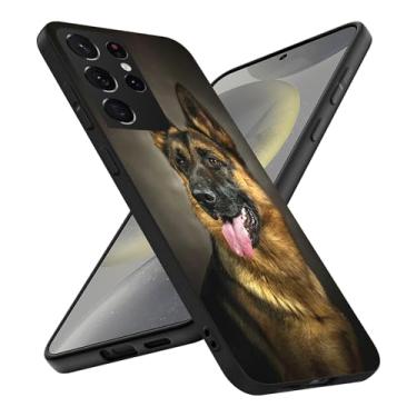Imagem de Capa compatível com Samsung Galaxy S25 Ultra, design de cão pastor alemão poderoso leal, capa protetora fina de TPU macio para mulheres, meninas, meninos e homens
