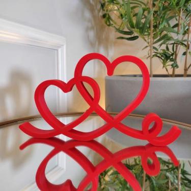 Imagem de Estatueta Coração Romance 26cm - Decoração Casal Quarto Sala - Toque 3