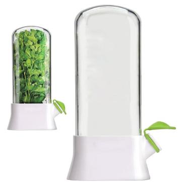 Imagem de Dispenser Recipiente Armazenamento Ervas Frescas Geladeira Conserva Aspargo Salsa Alecrim Coentro