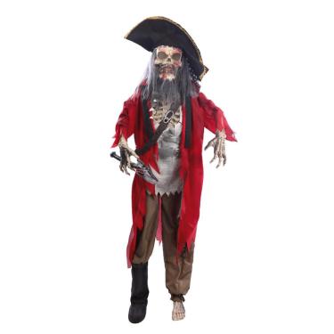 Imagem de Caveira pirata baruki 185CM c/som/luz/movimento - halloween