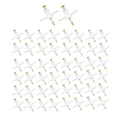 Imagem de SMGDA Kit de âncora de drywall, âncoras de parede oca com parafusos, âncora de parede oca autoperfurante para drywall, placa de gesso, painel decorativo, para instalação de pingente artístico de