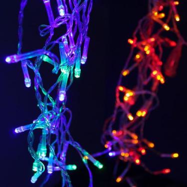 Imagem de Pisca de LED Cascata 100L 3M X 70CM 8 Modos Tomada Natal Ano Novo Fest