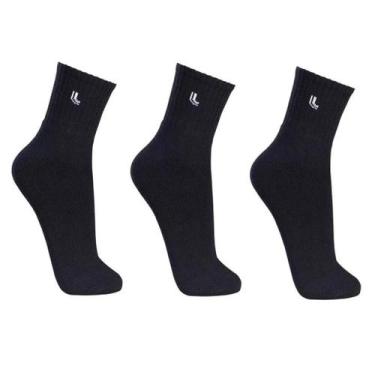 Imagem de Meias Lupo Sport Kit 3 Pares 03245 089 0902 Preta Original, 37-40, Pre