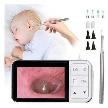 Imagem de Camera Endo Oto  Digital HD  com Tela LCD  3.5V  Cor Branca  Com estoj