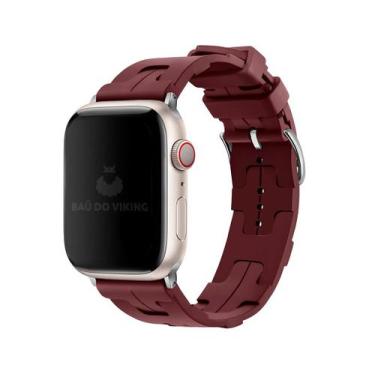 Imagem de Pulseira Fecho Single Tour Silicone Compatível com Apple Watch - Baú d