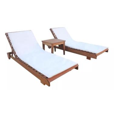 Imagem de Kit Piscina 2 Espreguiçadeiras Colchonetes e Mesa de Centro - ALF Move