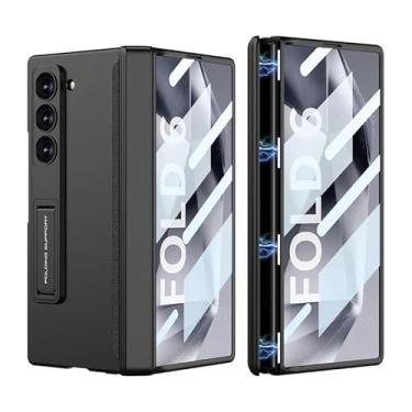 Imagem de Capa Antichoque Premium para Galaxy Z Fold6 Proteção para Dobradiça, Película HD e Suporte 3 posições (Preto)