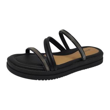 Imagem de Chinelo Feminino Flatform Conforto Brilho Moda Mississipi
