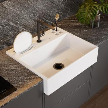Imagem de Cuba Cozinha Farm Sink Com Calha Gourmet 70 cm Estilo Fazenda Avental