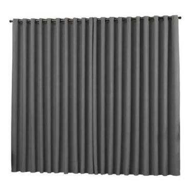 Imagem de Cortina Para Sala Em Tecido Semi Blackout Cinza 6,00X2,80 - B.F Confec