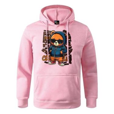 Imagem de Moletom Canguru Blusa De Frio Estampada Urso Fashion Cool Casaco Mascu