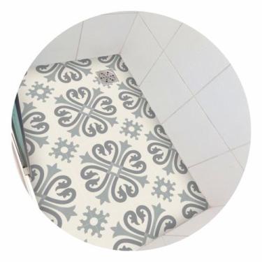 Imagem de Piso vinil antiderrapante para box Ladrilho tons cinza - 1,20 x 0,80 m