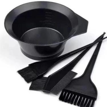 Imagem de Kit Pintura Tintura de Cabelo Com 3 Pincéis Pente e 01 Recipiente Ease