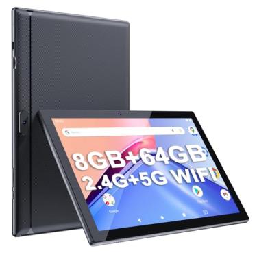 Imagem de Tablet de 10 polegadas, tablets de armazenamento de 64 GB, Android 11 Tab, expansível de 512 GB, câmera 8 MP + 2 MP, processador quad-core de CPU de 1,5 GHz, bateria de 2 GB de RAM, bateria de 6000