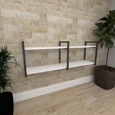 Imagem de Prateleira Quarto Infantil Branco Prateleira Sala Pratileira Estante Parede