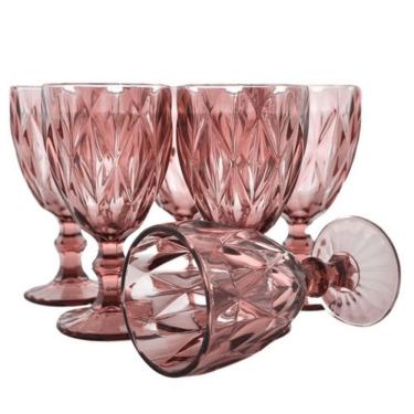 Imagem de Conjunto De Taças Vidro Diamond 260ml Lyor Lilas