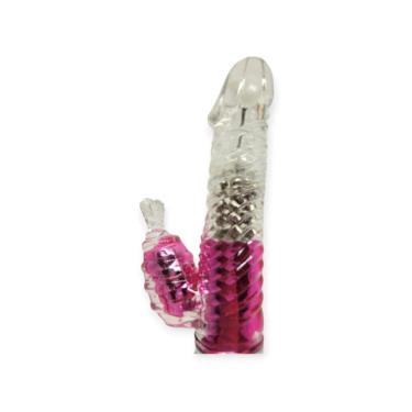 Imagem de Vibrador Rotativo Recarregável Com Estimulador Clitoriano- Lovetoys - Rosa