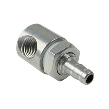 Imagem de ICT Billet 1/10.2 cm NPT para 90 graus 3/20.3 cm Mangueira Barb Double Pumper Adaptador de anteparo de encaixe de bomba de combustível .250 .375 polegadas Módulo de encaixe universal placa de tampa