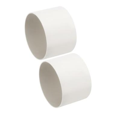 Imagem de PATIKIL Duto de ventilação redondo de 16 cm, tubo de plástico de substituição de tubo de plástico de 10 cm de comprimento, sistema CA de ventilação de aquecimento, refrigeração, 2 peças