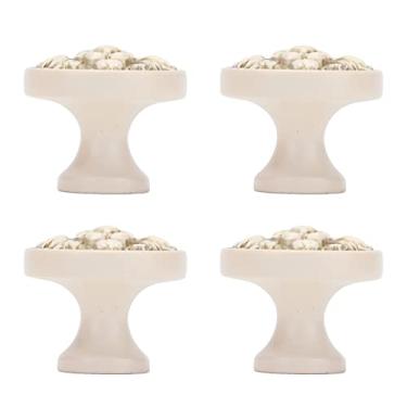 Imagem de Gaveta Desenhe Maçaneta de Porta de Liga de Zinco Antigo Moderno, 4set Leão de Fivela do Circuito do Festival de Leão para Baús de Gavetas (399 Cabeça do Leão - Branco de Marfim)