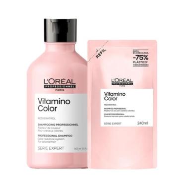 Imagem de Kit loreal vitamino color resveratrol shampoo 300ml+refil shampoo 240m