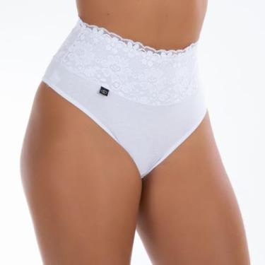 Imagem de Calçola de Algodão Egípcio com Barra Renda Forrada e Cavada nas Costas