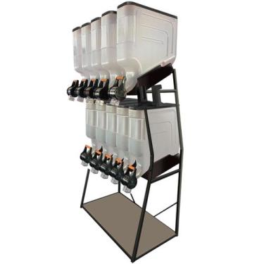 Imagem de Dispenser 10 Módulos 35 Litros ou 15 Kilos Armazenamento Ração Grãos C