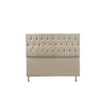 Imagem de Cabeceira Madrid 1,60 Cm Para Cama Box Queen Suede Bege