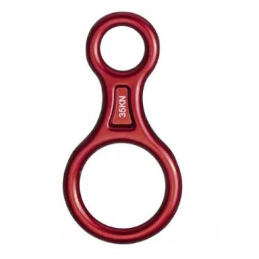 Imagem de DBEIXIWEI Liga de alumínio Figura 8 Descender 35KN Equipamento de Rapel de Escalada para Corda de 8-13 mm