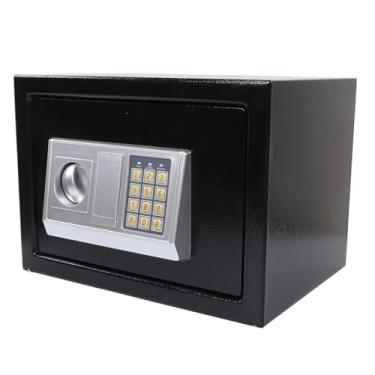 Imagem de Asixxsix Caixa de Segurança Eletrônica, Senha e Chave de Desbloqueio do Caso de Segurança Com Porta de Aço e Alarme de Aço, para Contas de Jóias Documentos Em Casa do Hotel