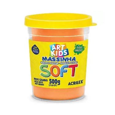 Imagem de Massinha de modelar soft 500g cores - Acrilex, Laranja
