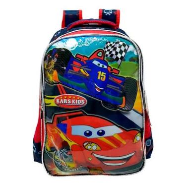 Imagem de Mochila Carros Infantil Masculina Escolar Costas Aulas M4147 - Vozz