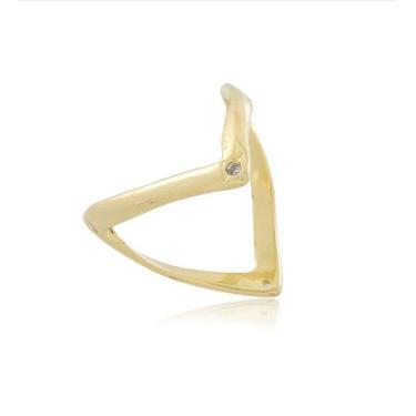 Imagem de Anel modelo tubarão banhado a ouro 18k - Della Fiori Semijoias, 14