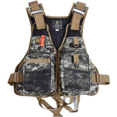 Imagem de Colete De Pesca Com Mosca Multi-bolso De Secagem Rápida Ao Ar Livre Lazer Pesca Fotografia Colete Homens E Mulheres Com Alça De Ombro Ajustável, Green, One Size