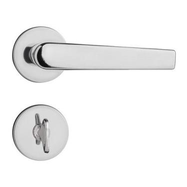 Imagem de Fechadura Pado Inox Concept Roseta Banheiro 401b Cor Prata